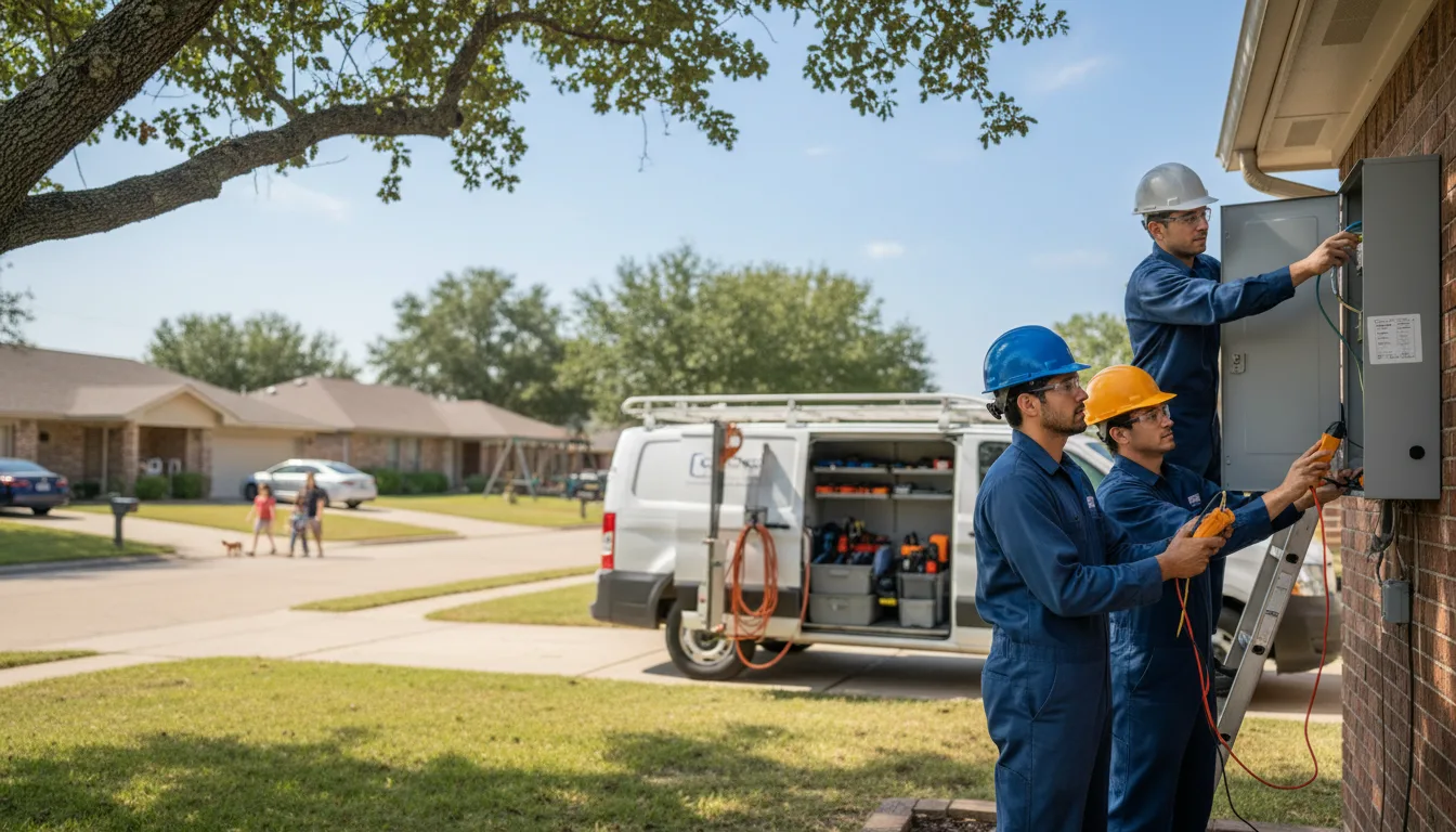 Certified electrician providing emergency electrical services in Leming, TX